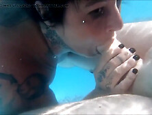 Homemade Holiday Threesome In The Pool