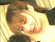 Loving Japanese gal pegs her boyfriend