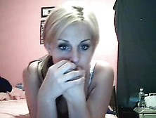 Golden-Haired Immature Masturbating On Web Camera