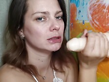 Slobbering Blowjob,  Cum With Ahegao Face - Littlemarylove