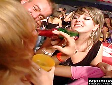 The male strippers have these ladies all riled up and in a frenzy