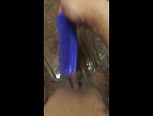 Masturbating With My Blue Comb When Taking Shower