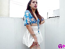Recording a girl interested in publicc... Ale peruvian teen pillada