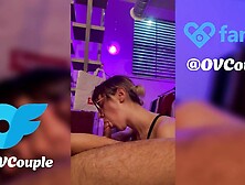 Soft Porn / Nerdy bitch with colored hair throating prick