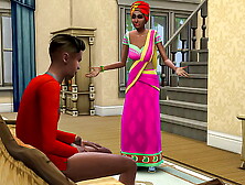 Indian mom bursts into her virgin son while he masturbation on the couch and she offers to be the first woman in his life - Desi