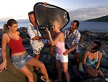 Riding a hard cock on the beach makes Katrin Wolf happy