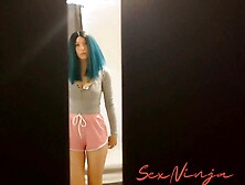 Hiding in the Closet To Prank my Step-Sister Went Terribly wrong When That Babe Begins Masturbating