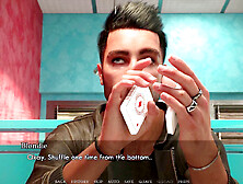 Milf with big boobs plays PC games