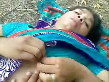 Desi Bhabhi In Sky Blue Saree Mms Leaked Outdoor