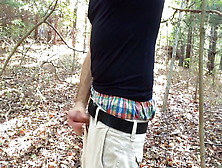 Public Masturbating In The Woods And Cumming.  #pride2021