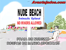 Gay Porn Cartoon On Nudist Beach