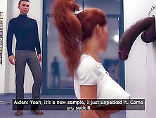 Cuckold story - Horny vixen in 3d animation deepthroats giant cock and takes cum in her pussy as boyfriend stays close