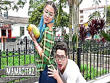 Carnedelmercado - (Blue Maria,  Logan Salamanca) - Hispanic Teeny With Glasses Has A Perfect Behind And Tight Twat To Fuck