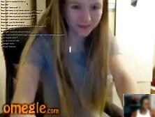 [Omegle] Blonde Gets Naked For Black Guy