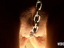 Busty Goth Babe With Pierced Nipples And Chain Pussy Play