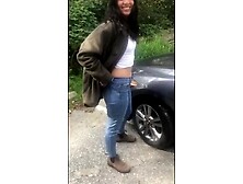 Risky outdoors lovers sex