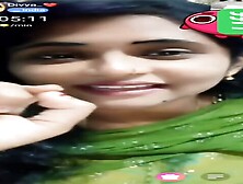 Divya On Chamet Boobs Show With Face