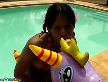 Attractive Latina Cock Girl Plays With Her Boobs And Shedick