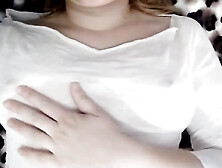 Sweet Plays With Her Big Natural Tits And Hard Nipples - Slow Motion