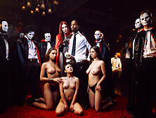 Black lover grants endless cock to all these charming girls