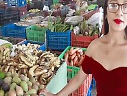 Banging oiled Latina in glasses on casting
