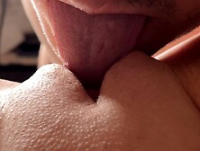 Pussy Eating Close Up! My Boyfriend Makes Me Orgasm With His Fast Tongue.  4K,  Pov