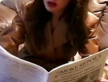 Hot babe smoking and sucking