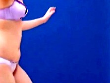 Stunning model struggles to hold her bladder and pees