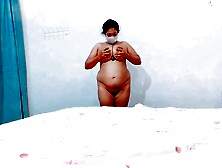 Muslim women masturbates with cucumber