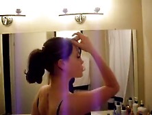 Eager twerk web camera dance clip