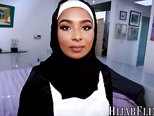 My Hijab Wearing Coworker Babi Star Is Getting Used To Sucking My Cock And Fucking Ha