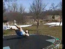 Couple Have Nice Sex On Their Trampoline