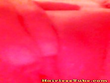 Nude bimbo Carine cums again and again