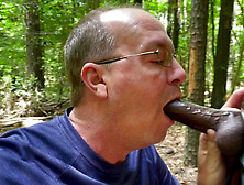 Brad Sucks Big Black Cocks In The Woods