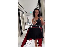 In front of the mirror