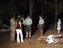 Czech Camp Counselor Makes His Dream Come True When He Hides Behind A Tree With Cute Girl Katia Kuller And Receives A Blowjob Fr