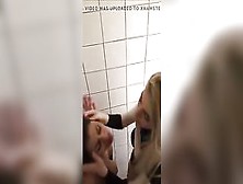 She Dominates Her Bitch In The Public Restroom