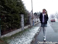 Old Man Mireck Seduces Teen Blond