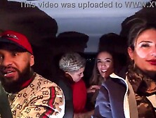 Uber woman picks up a lesbo pair at Guarulhos airport! And they end up doing the giant bawdy thing in the car,  all sucking and g