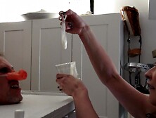 cage jerk off condom drinking