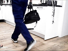 Horny Cheating Wife Fucks Plumber - Cuckold Husband Creampie Cleanup