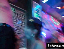 Naughty Pornstar Suck Two Dicks In Club