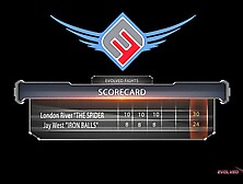 Blonde Amazon with Big tits wrecks little man in w