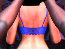 Excited floozy gets bang in the restroom - Party scene CG, The sims 4