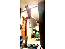 Guy naked in front of friend