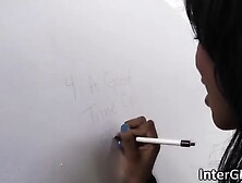 Cali Sweets Blowing White Cock In Glory Hole