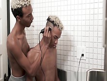 Black Twink Gets A Haircut Before Jerk Off Session