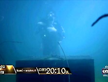 Asian Scuba Girl Almost Drowning