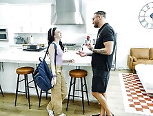 My First: "Cum Inside Me, Stepdaddy" Roxie Miller's First Creampie