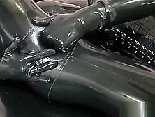 Black Latex Catsuit Lesbian Fisting